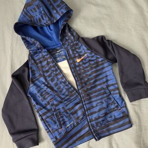 Nike Kids Blue and Black Hoodie